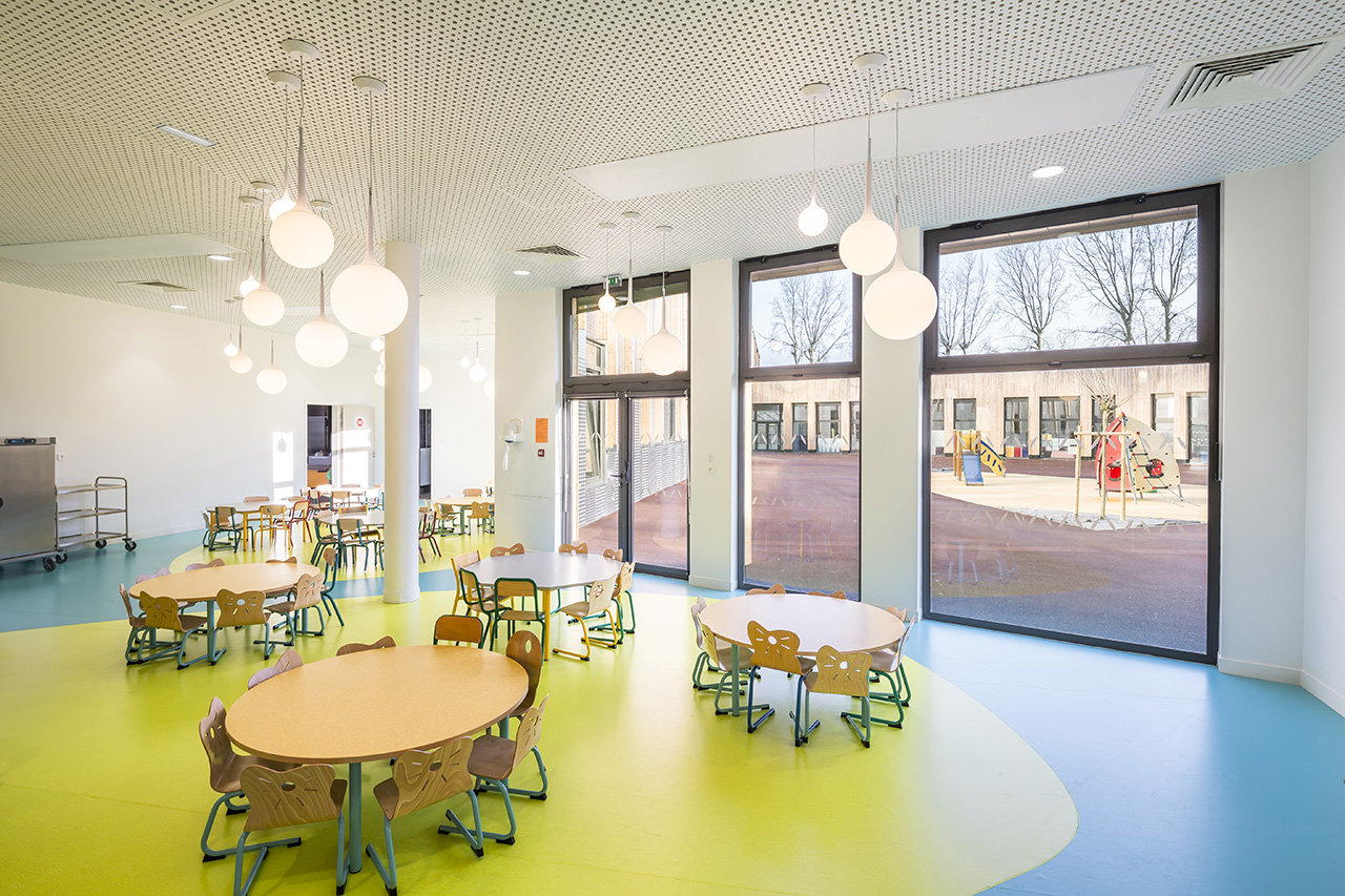 archi5-Bezons-GroupeScolaireAngelaDavis-Réfectoire