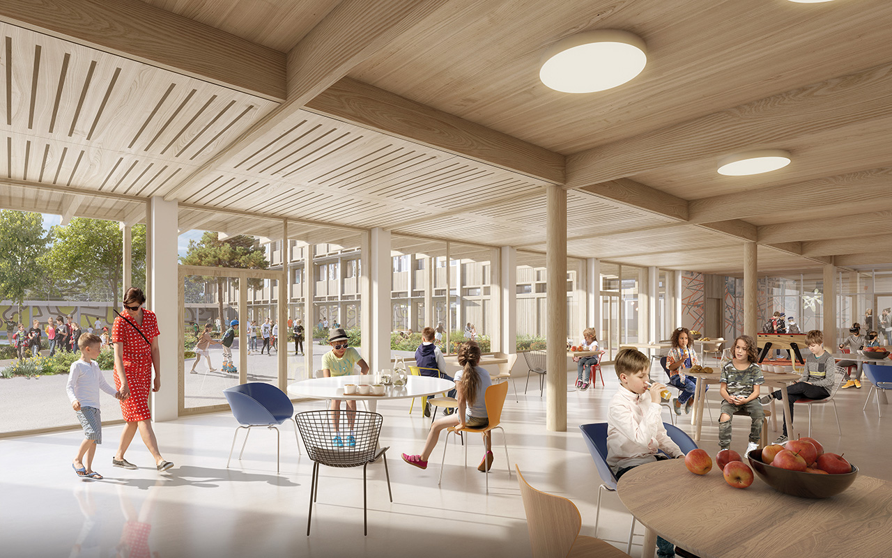 EpinaySurSeine-GroupeScolaire-RéfectoireElementaire